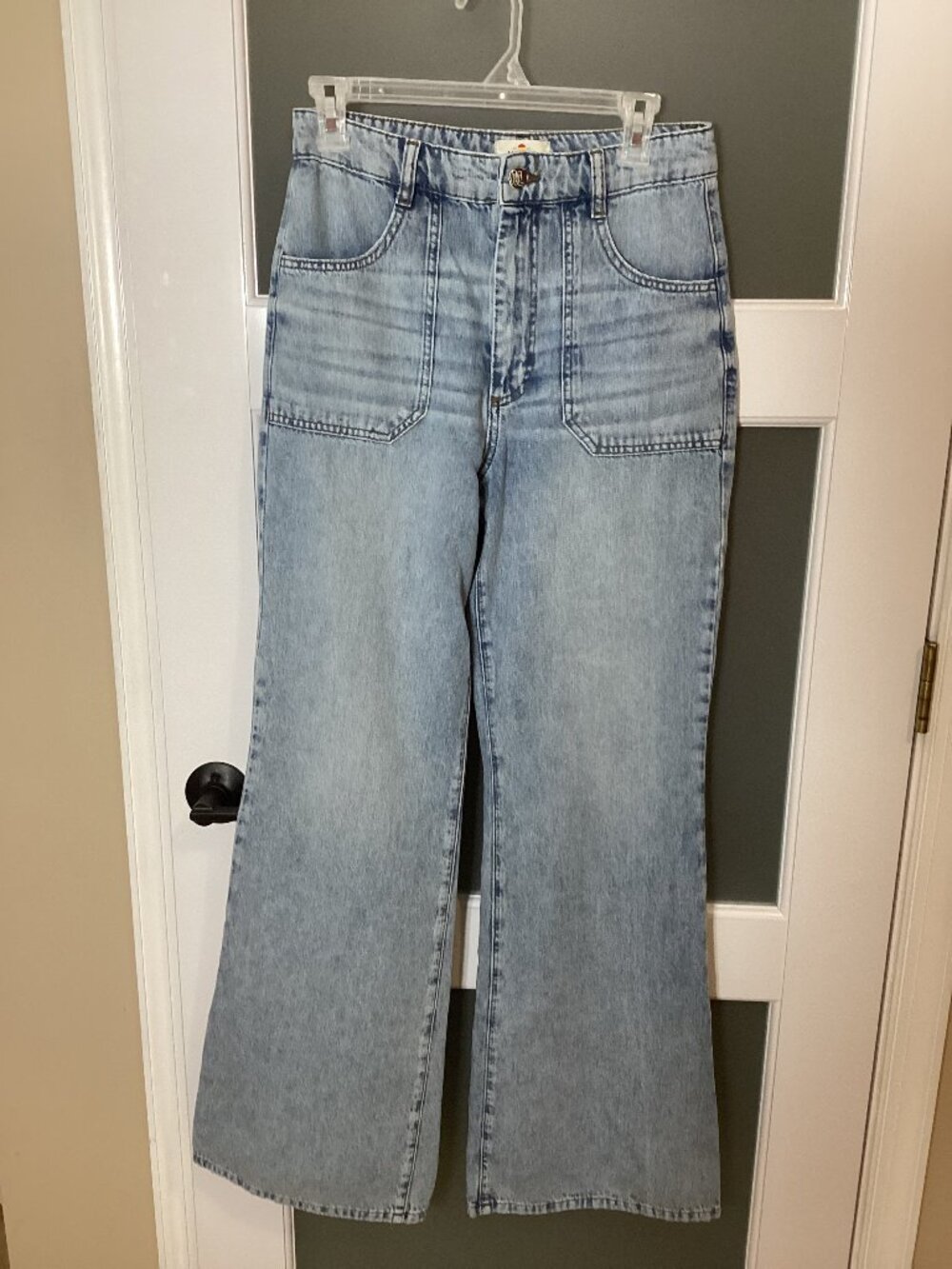MARINE LAYER Bridget Denim Flare Jeans Medium Wash High Rise Size 8